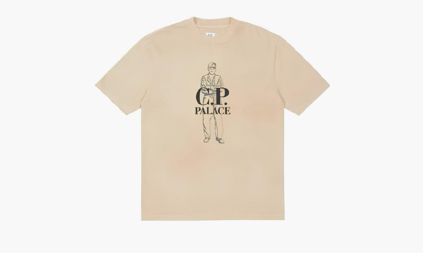 PALACE X C.P. Company T-shirt "Beige" - P23CPES004 | Grailshop