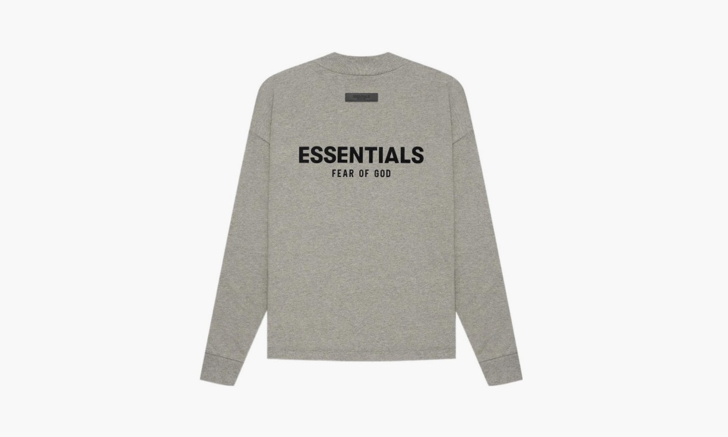 Fear Of God Essentials Long Sleeve SS22 «Tee Dark Oatmeal Logo» - FOG-SS22-609 | Grailshop