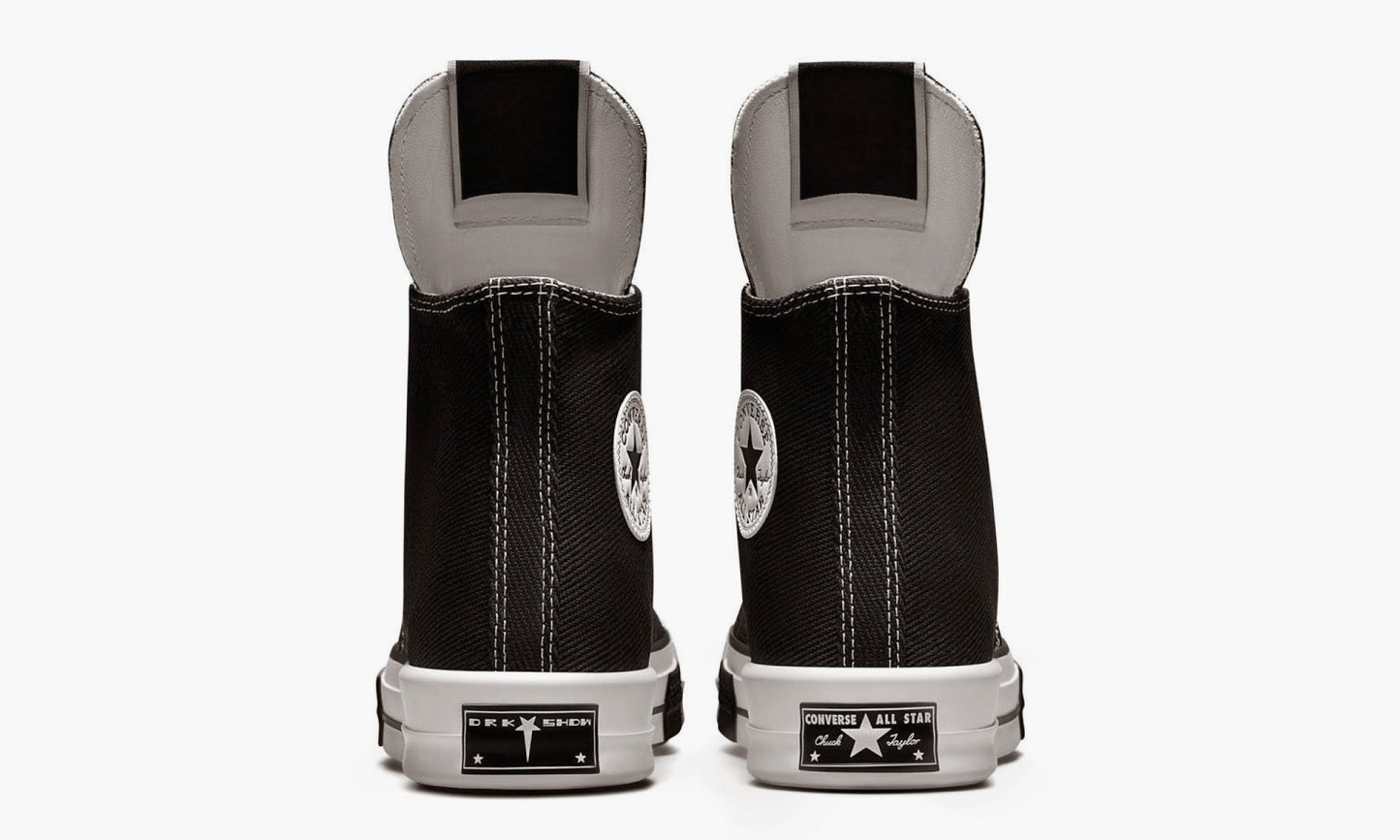 Rick Owens x Converse DRKSHDW DRKSTAR Chuck Taylor All Star High “Black” - A00130C | Grailshop