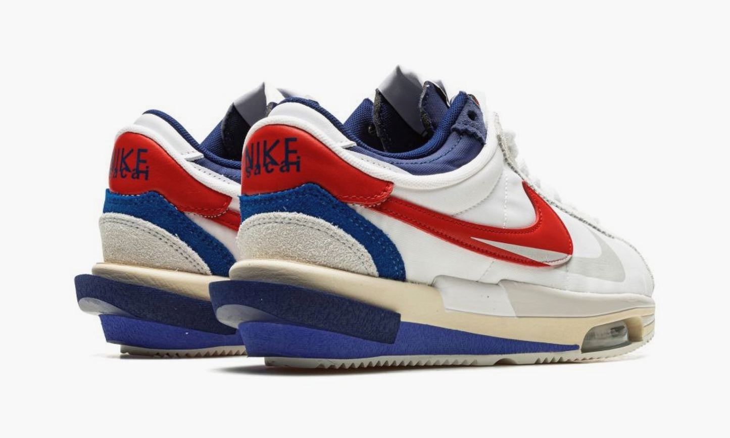 Nike Zoom Cortez SP "Sacai White University Red Blue" - DQ0581 100 | Grailshop