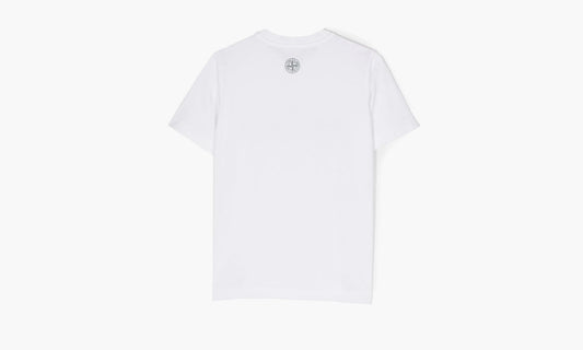 Stone Island Junior Logo Print Cotton T-Shirt “White” - 781621073-V0001 | Grailshop