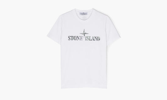 Stone Island Junior Logo Print Cotton T-Shirt “White” - 781621073-V0001 | Grailshop