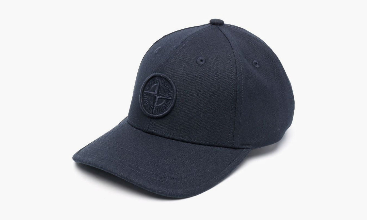Stone Island Junior Logo Patch Canvas Baseball Cap “Navy” - 101691265A0020 | Grailshop