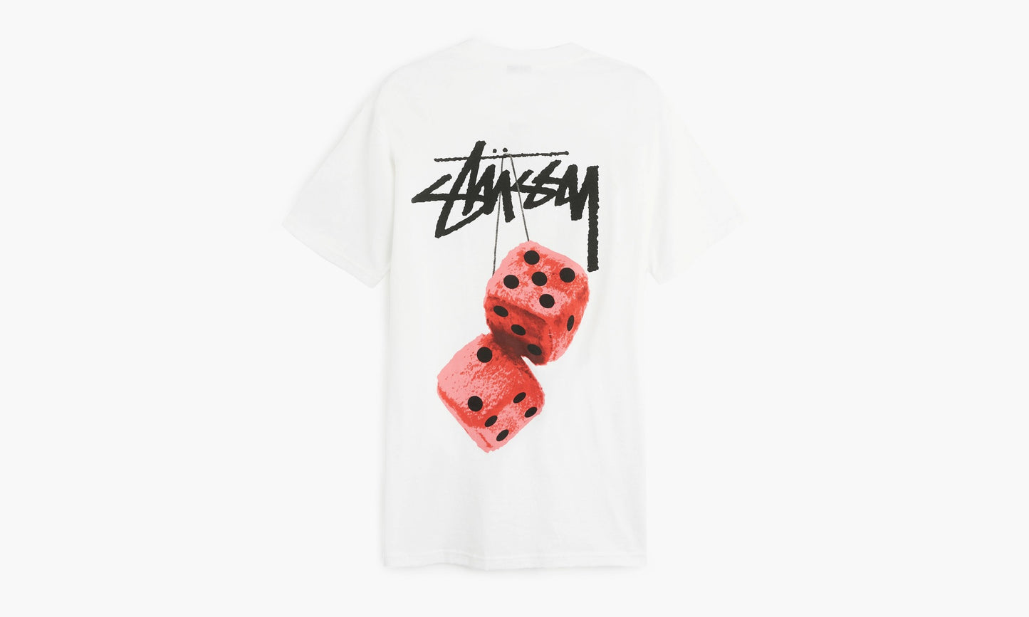 Stussy Fuzzy Dice Tee “White” - 1904765-WHT | Grailshop