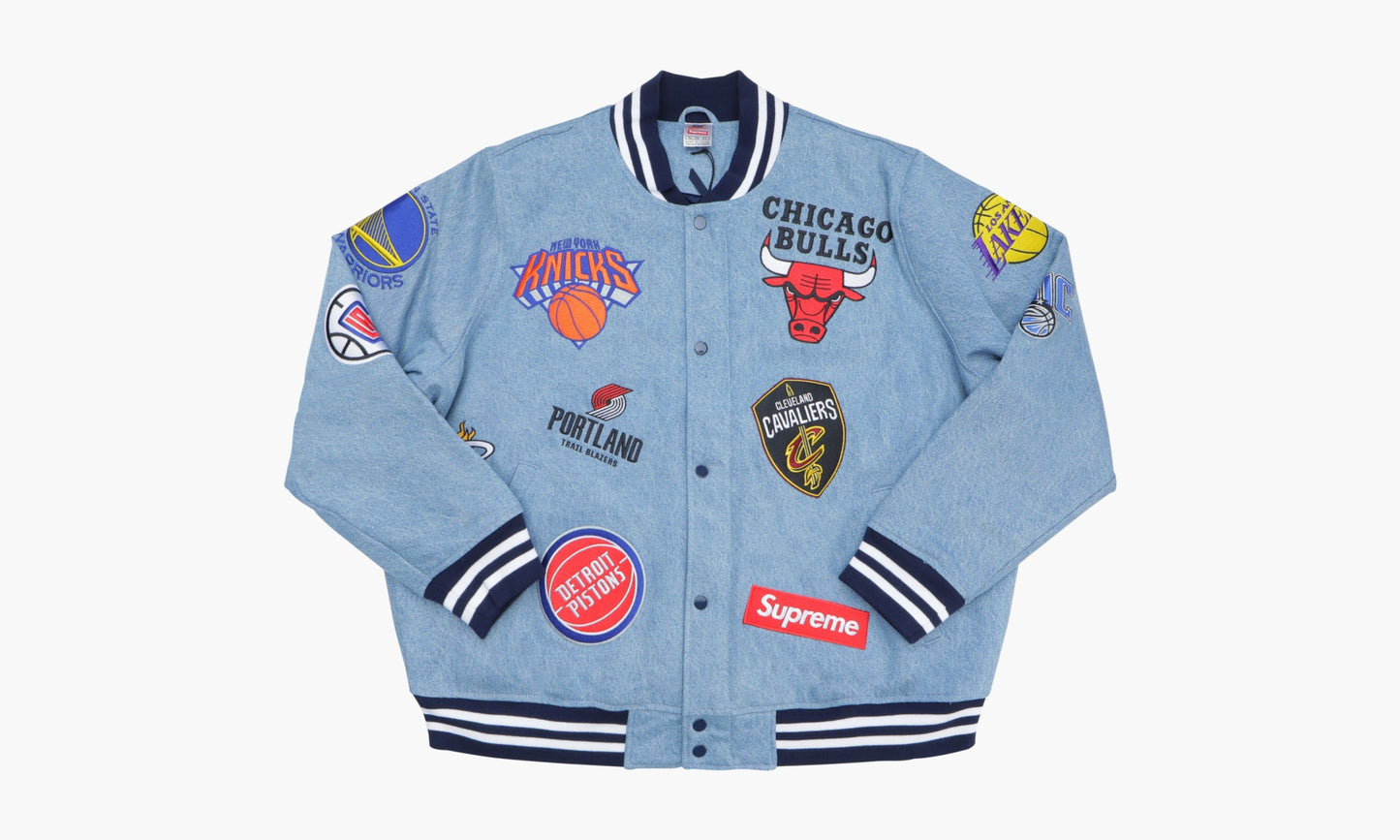 Supreme x Nike x NBA Teams Warm-Up Jacket «Denim» - SUP-SS18-772 | Grailshop