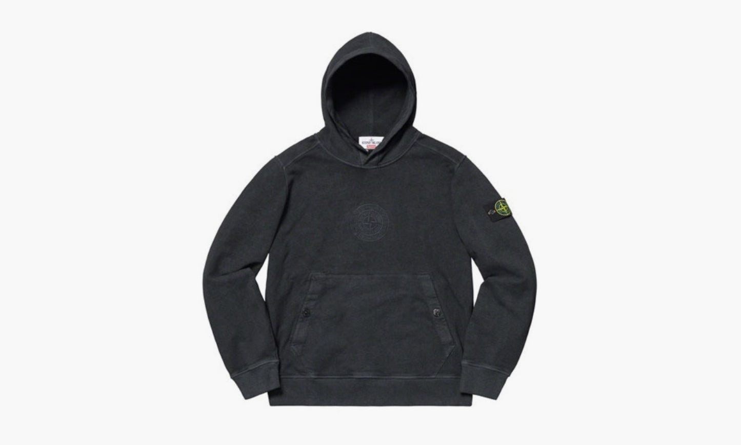 Stone Island x Supreme Hooded Sweatshirt «Black» - SUP-SS19-388 | Grailshop