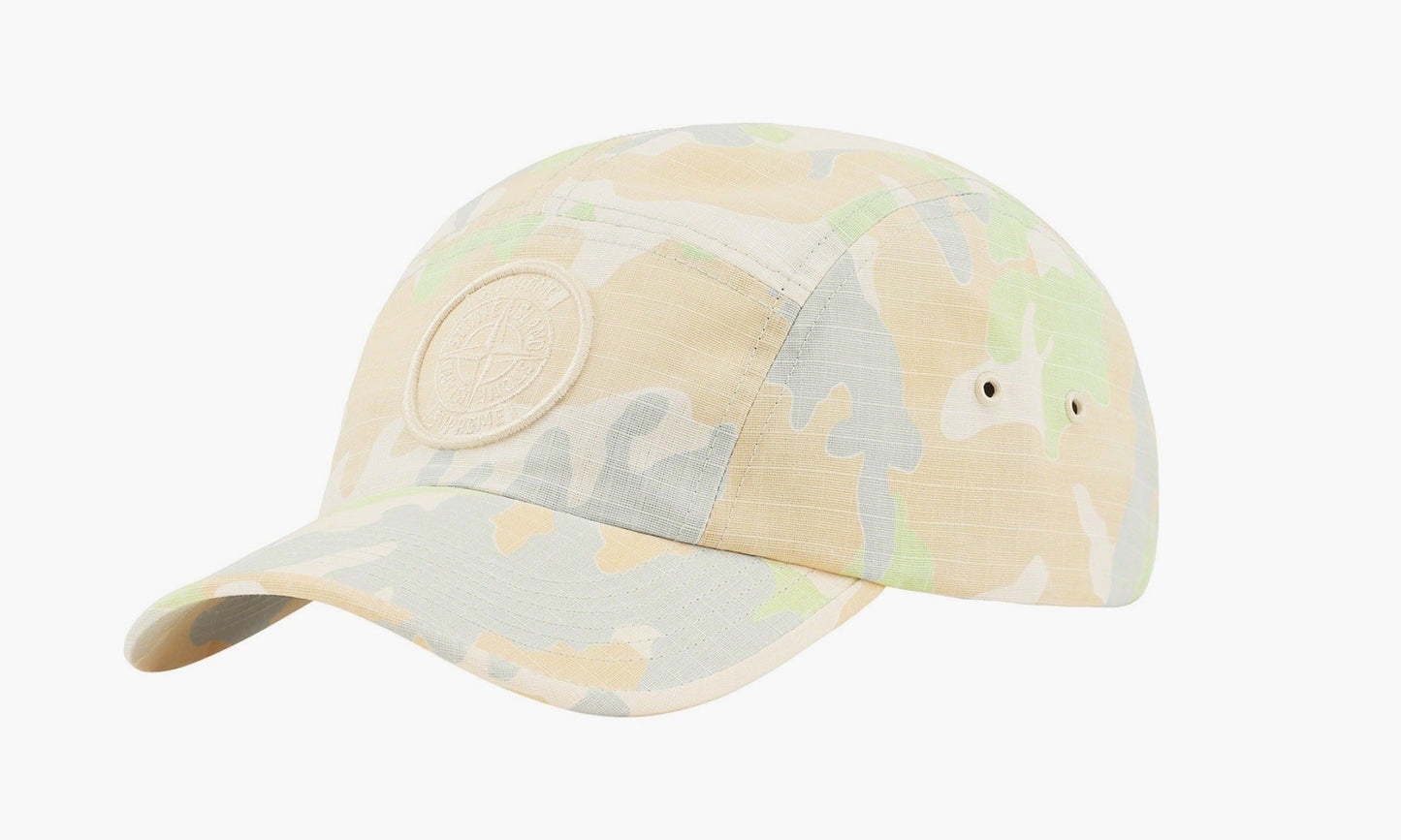 Stone Island x Supreme Reactive Ice Camo Ripstop Camp Cap «Tan» - SUP-SS22-775 | Grailshop