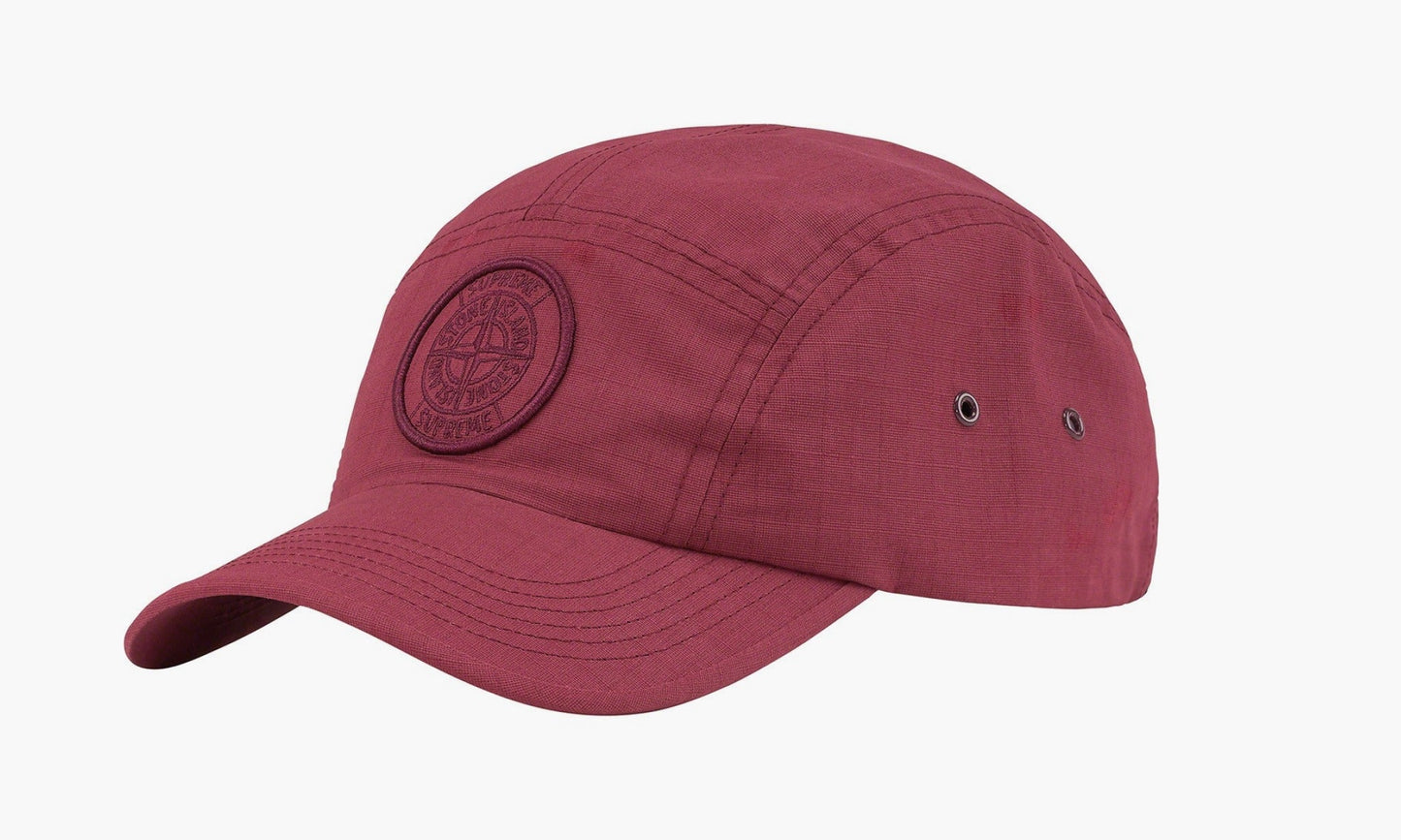 Stone Island x Supreme Reactive Ice Camo Ripstop Camp Cap «Red» - SUP-SS22-775 | Grailshop
