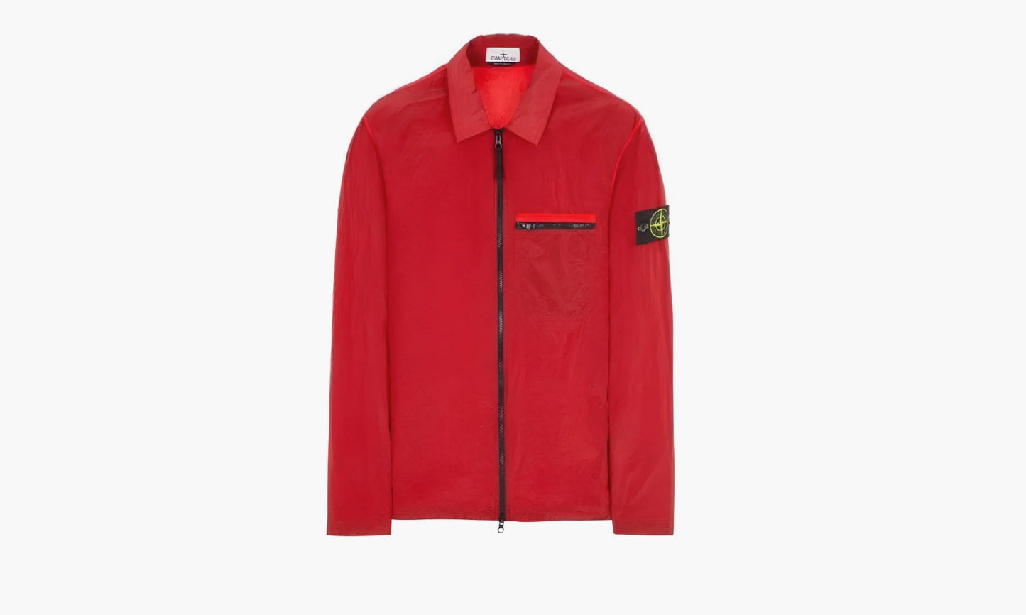 Stone Island Zip Shirt Jacket "Red" - 801511219-V0010 | Grailshop