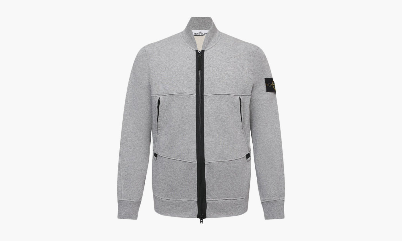 Stone Island Garment Dyed Bomber Jersey Jakcet "Grey Marl" - 741560351.V0M64 | Grailshop