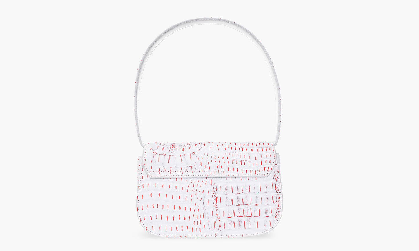 Diesel 1DR Shoulder Bag «Croc-Print White» - X08396P5469 | Grailshop
