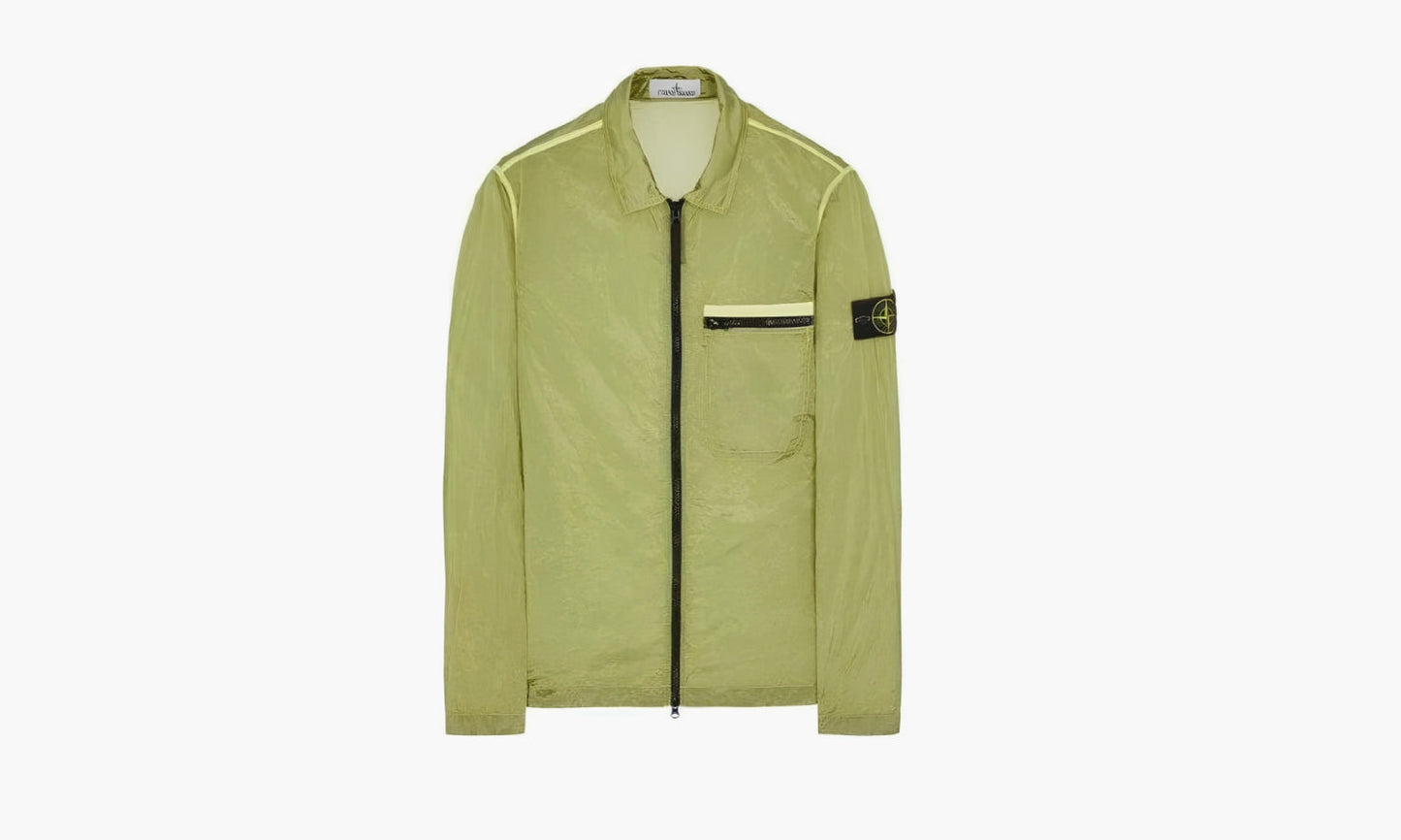 Stone Island Cotton Zipped Jacket "Green" - 801511219-V0031 | Grailshop