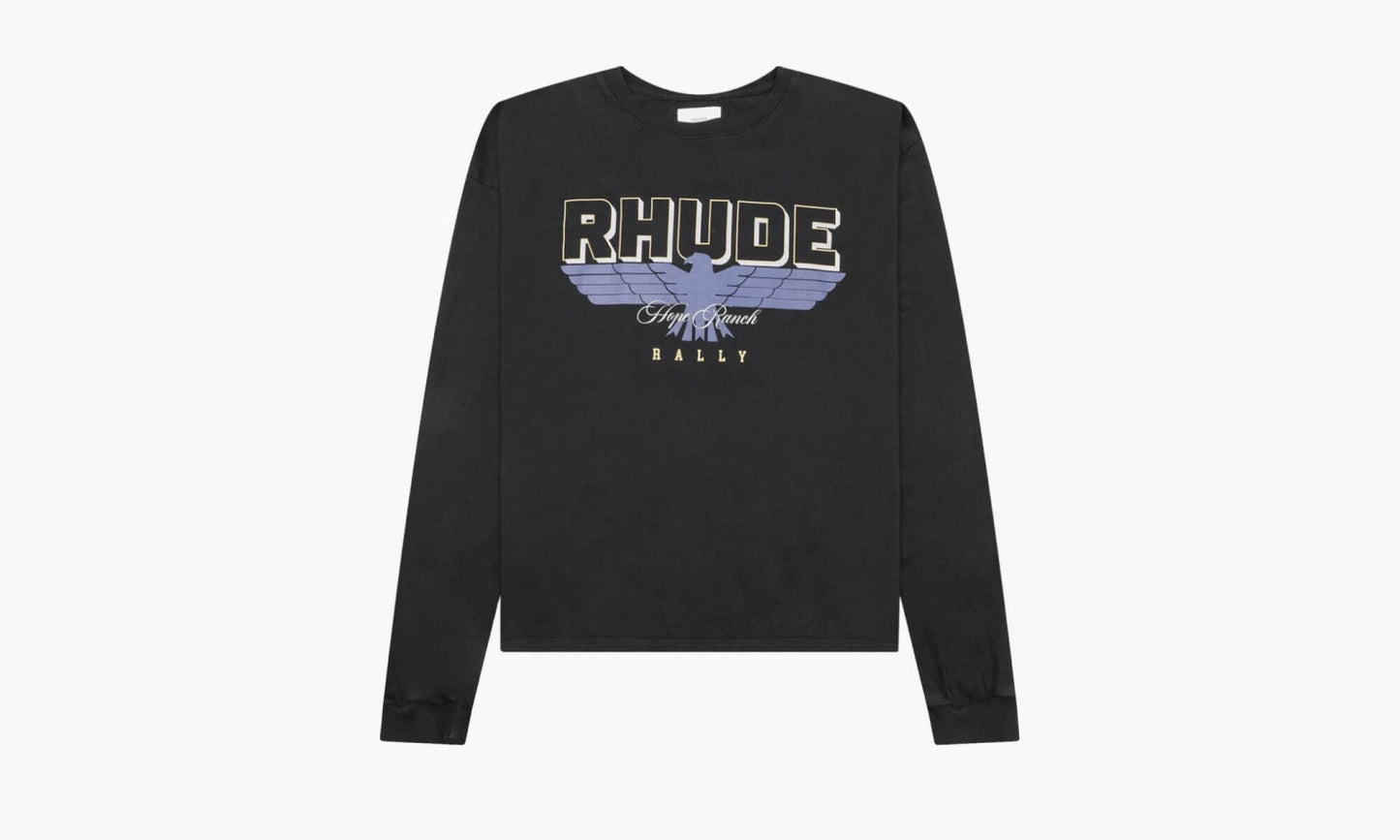 RHUDE Hope Ranch Long-sleeve Tee "Vintage Black" - FW23TT09012610 | Grailshop