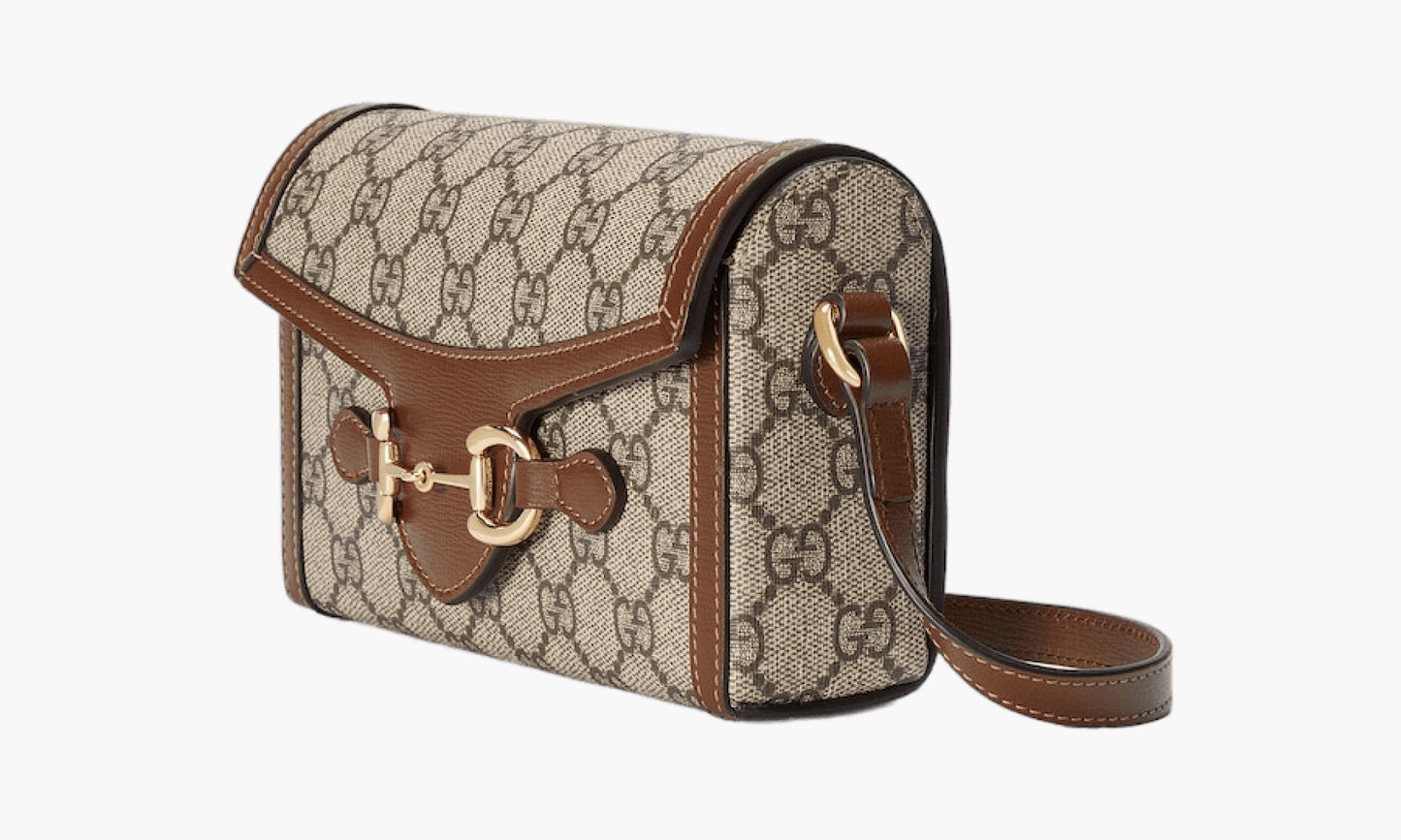 Gucci Horsebit 1955 Mini Bag «Beige and Ebony GG Supreme Canvas» - 699296 92TCG 8563 | Grailshop
