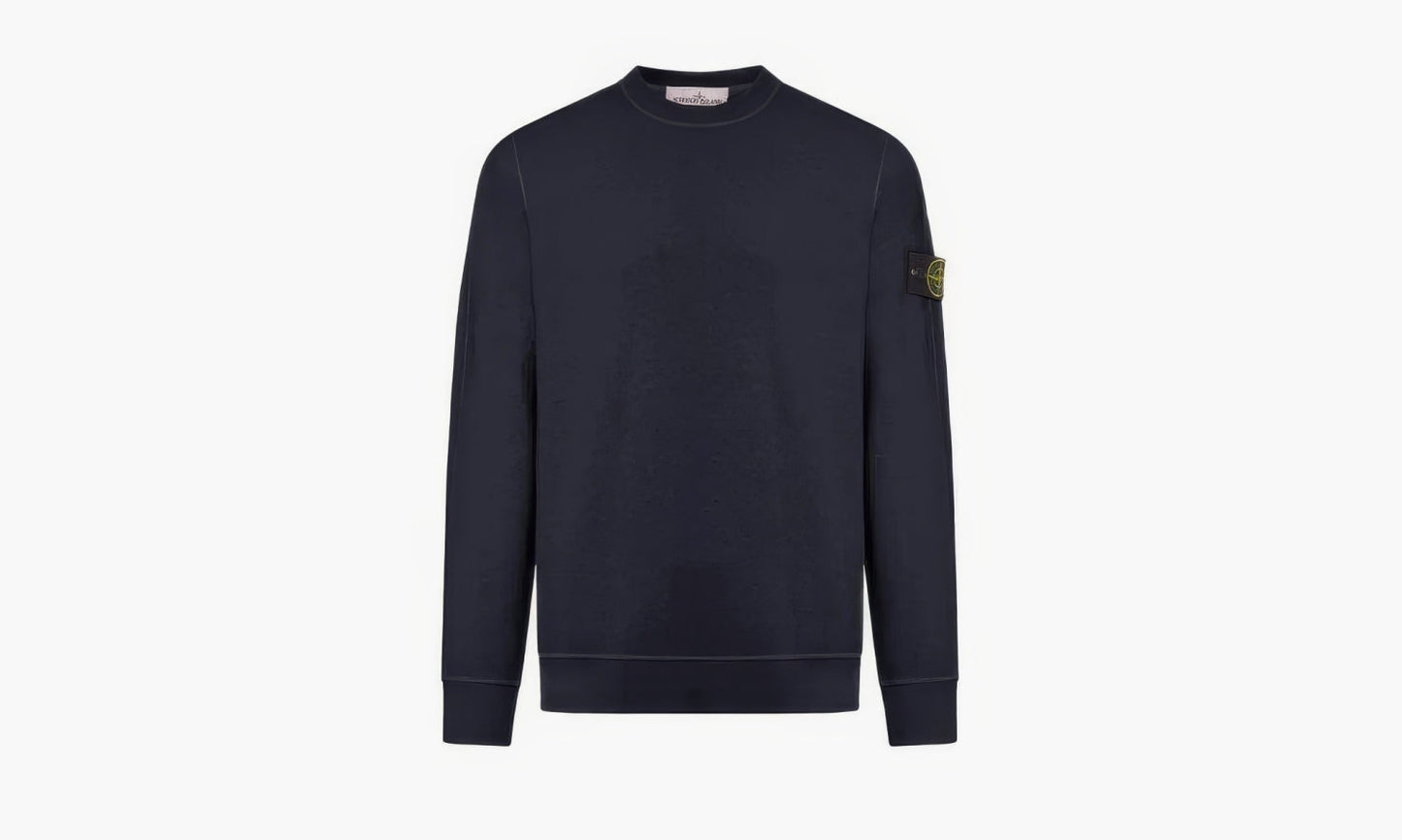 Stone Island Cotton Crew-neck Sweatshirt "Navy" - 801566060-V0020 | Grailshop