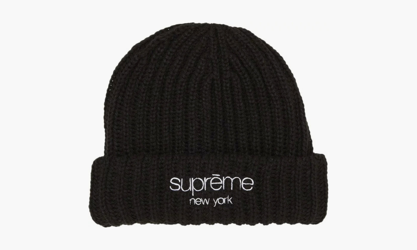 Supreme Ribbed Beanie Fw22 "Black" - FW22BN14 BLACK | Grailshop
