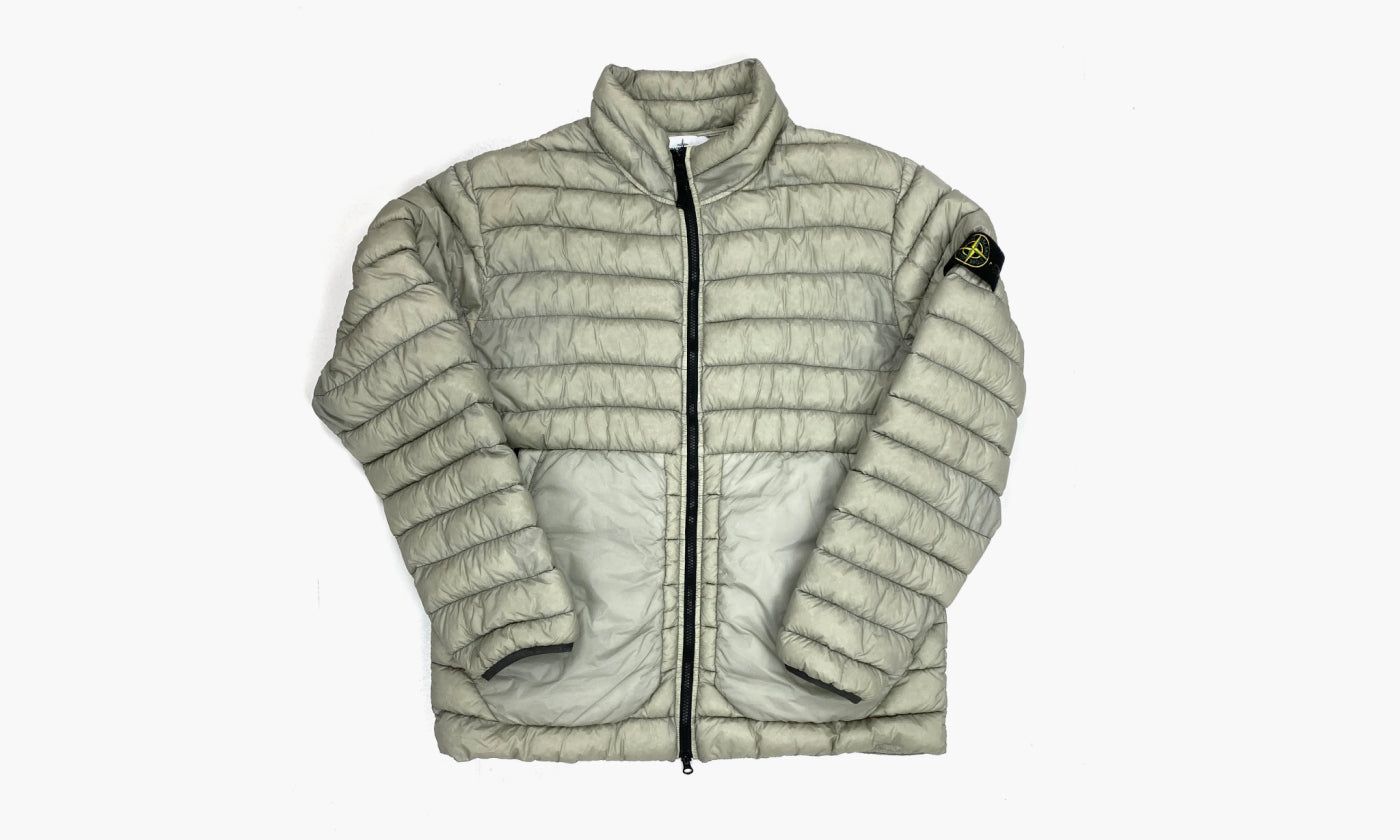 Stone Island Light Grey Garment Dyed Down Puffer Jacket "Light Grey" - 651540724 | Grailshop