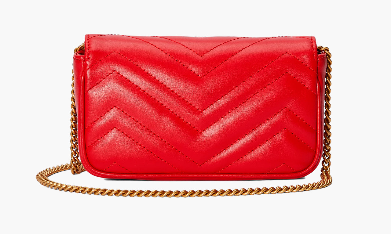 Gucci GG Marmont Super Mini Bag «Hibiscus Red» - 476433 DTDCT 6433 | Grailshop