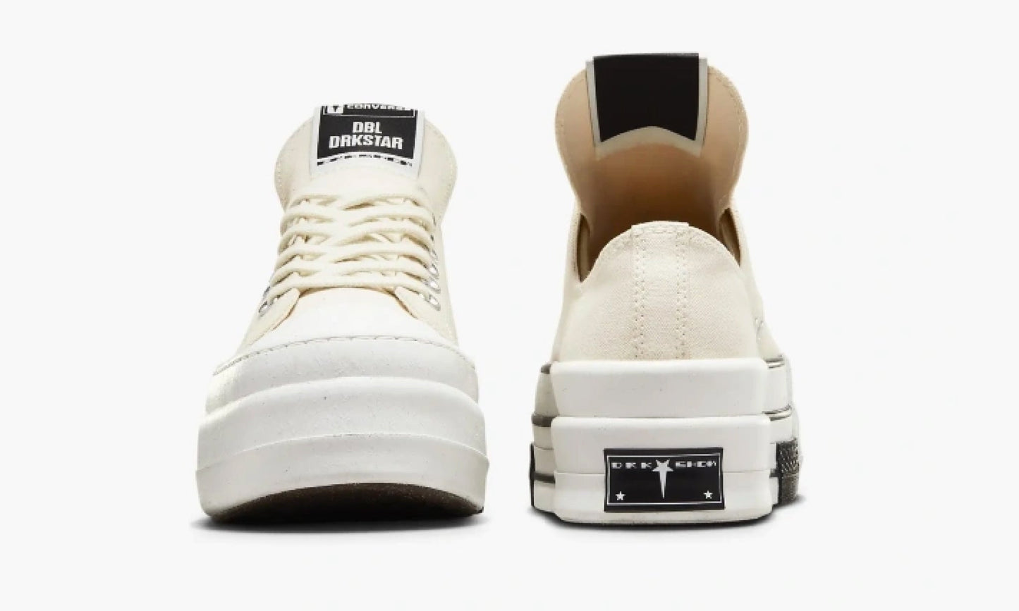 Rick Owens X Converse Drkshdw Chuck Taylor All Star Dbl Drkstar "Natural Ivory" - A04955C | Grailshop