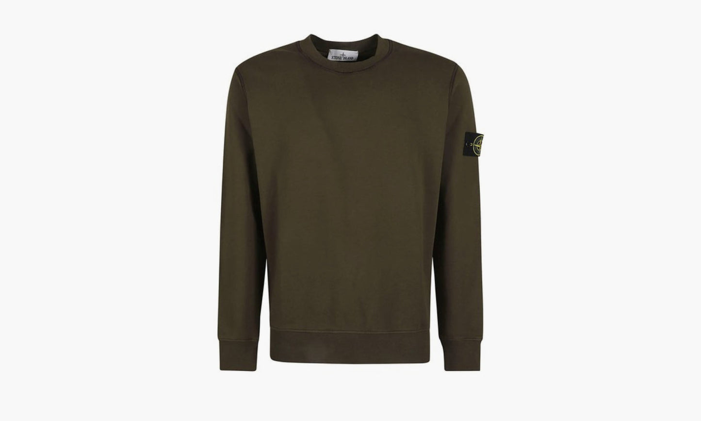 Stone Island Rib Trim Logo Detail Sweatshirt - 791563051 V0058 | Grailshop