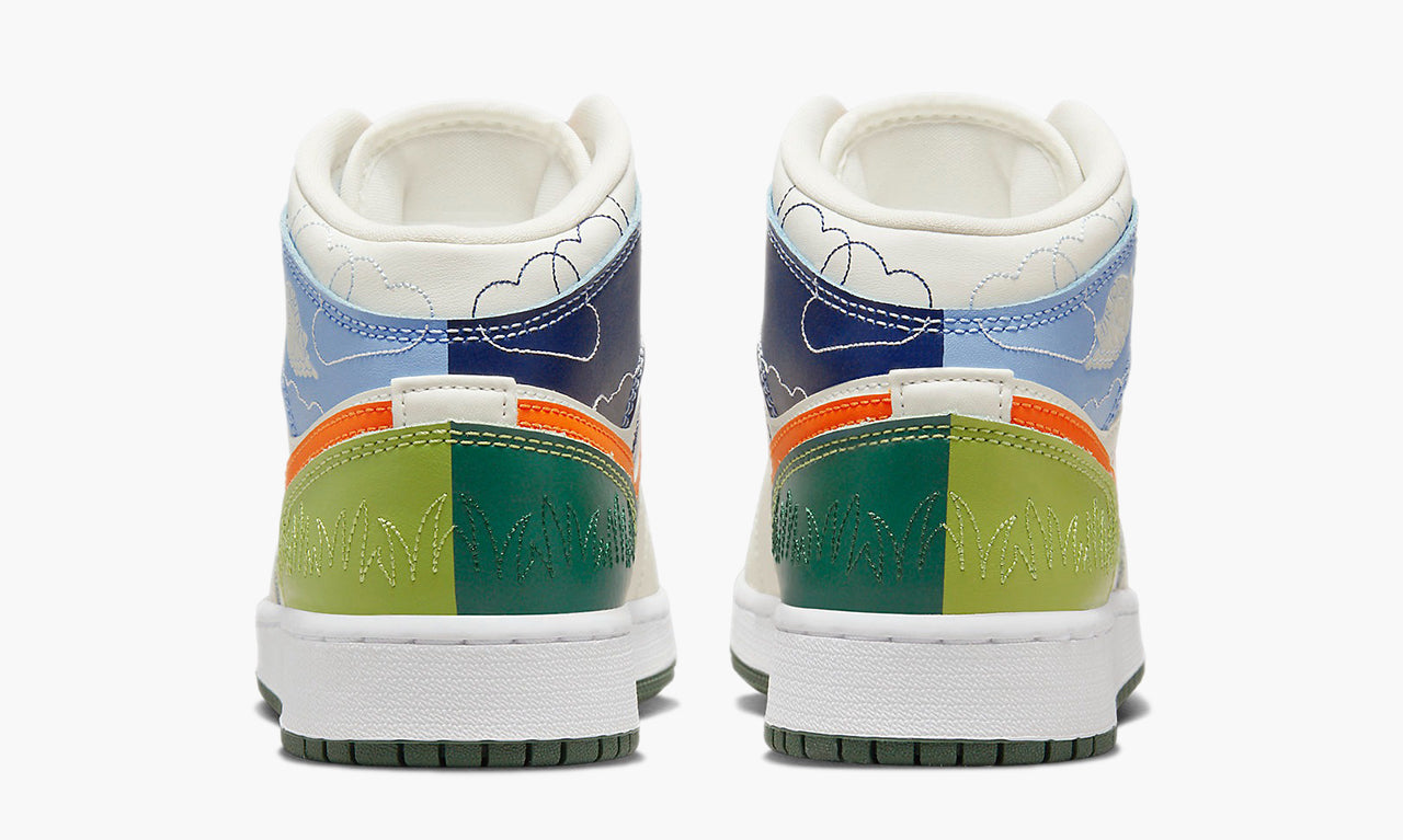 Nike Air Jordan 1 Mid SE GS “Stitch” - DX2462 100 | Grailshop