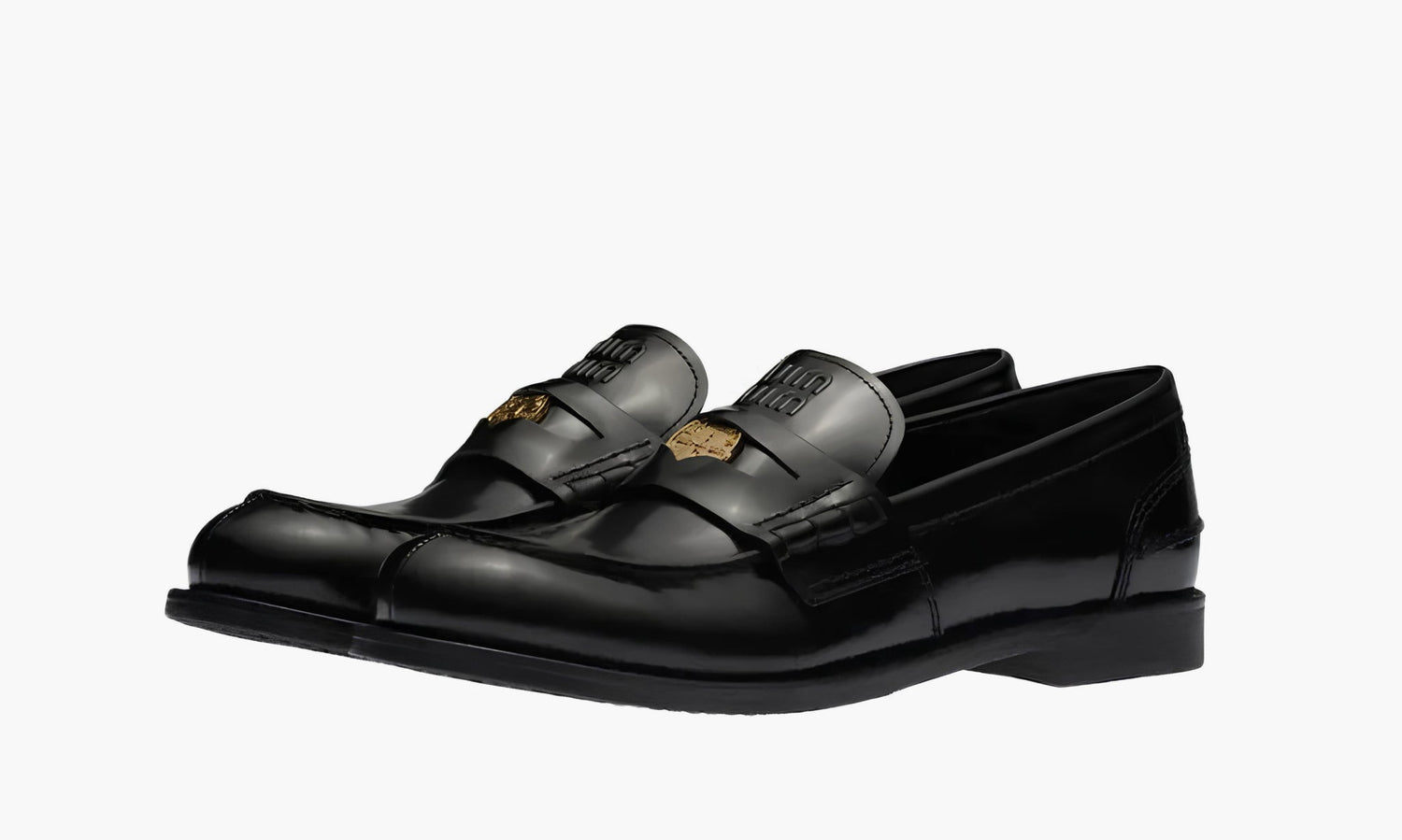 Miu Miu Brushed Leather Loafers "Black" - 5D773D_ULX_F0002_F_020 | Grailshop