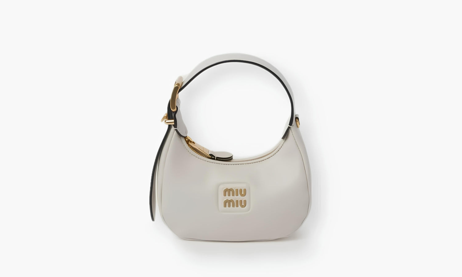 Miu Miu Leather Hobo Bag "Halk White" - 5BP084-069-F0304-V-OOO | Grailshop