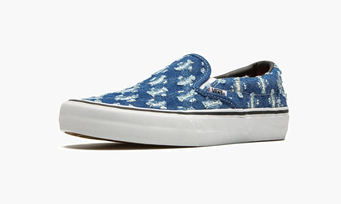 Vans Slip-on Pro "Supreme - Blue Hole Punch Denim" - VN0A38DD2DD | Grailshop