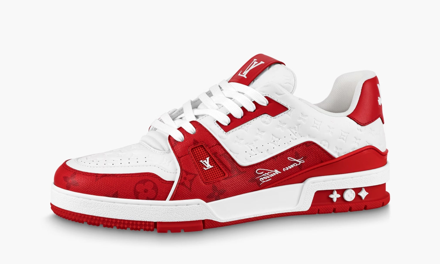 Louis Vuitton Trainer "Signature Red White" - 1AANFJ | Grailshop