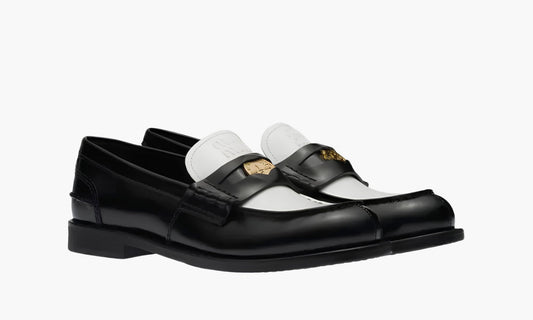 Miu Miu Leather Loafers "White Black" - 5D773D_AZE_F0967_F_020 | Grailshop