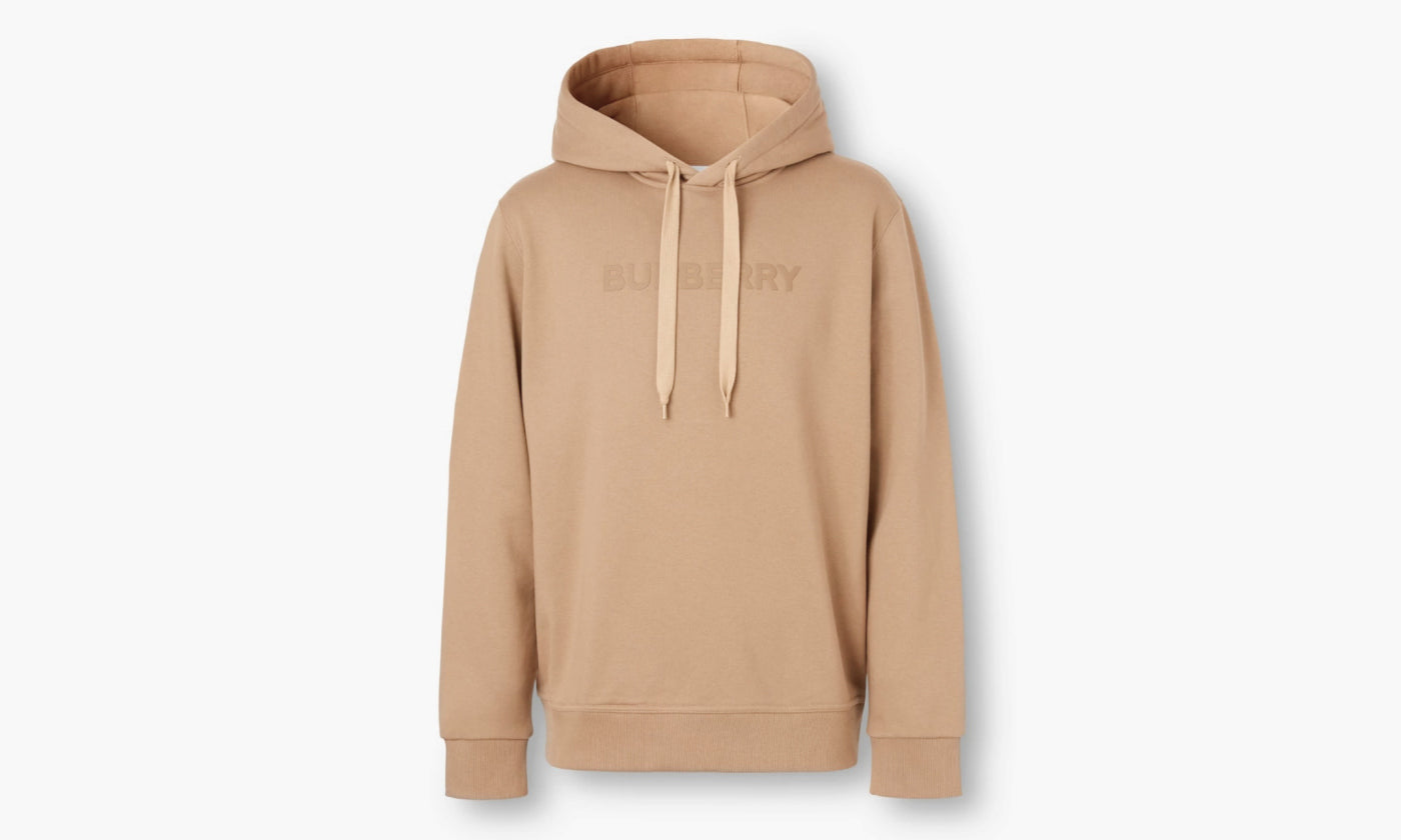 Burberry Logo Print Cotton Hoodie "Camel" - 80553171 | Grailshop