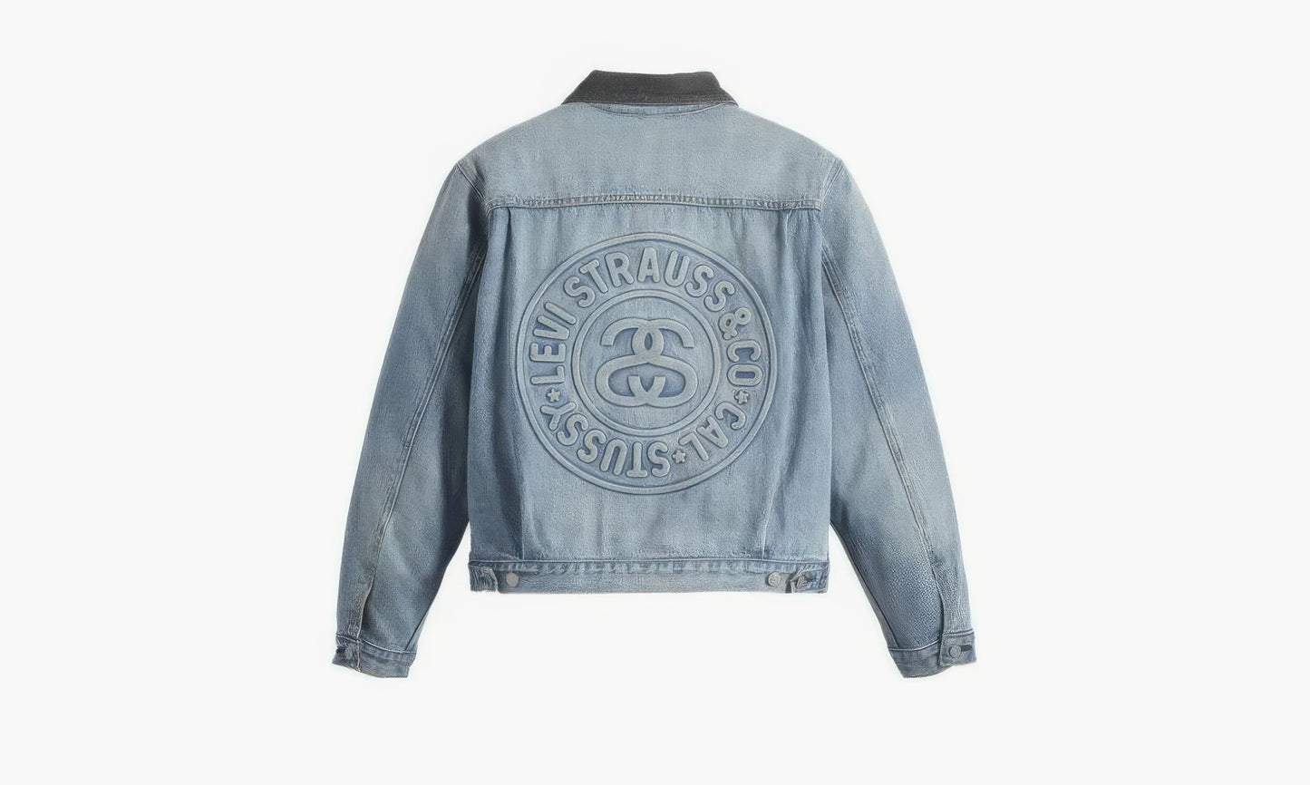 UGG Stussy X Levi's Embossed Praglad Trucker Jacket Stussy Red-blue - STLV230221-001 | Grailshop