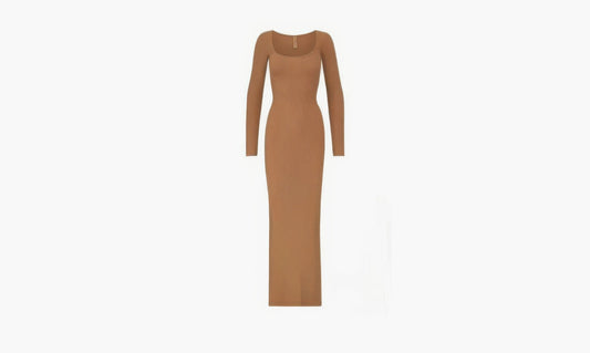 SKIMS Soft Lounge Long Sleeve Dress "Light Brown" - AP-DRS-1701-CAM | Grailshop