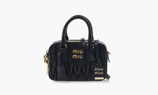 Miu Miu Matelassé Nappa Leather Arcadie Bag "Black" - 5BB123-N88-F0002-V-YOO | Grailshop