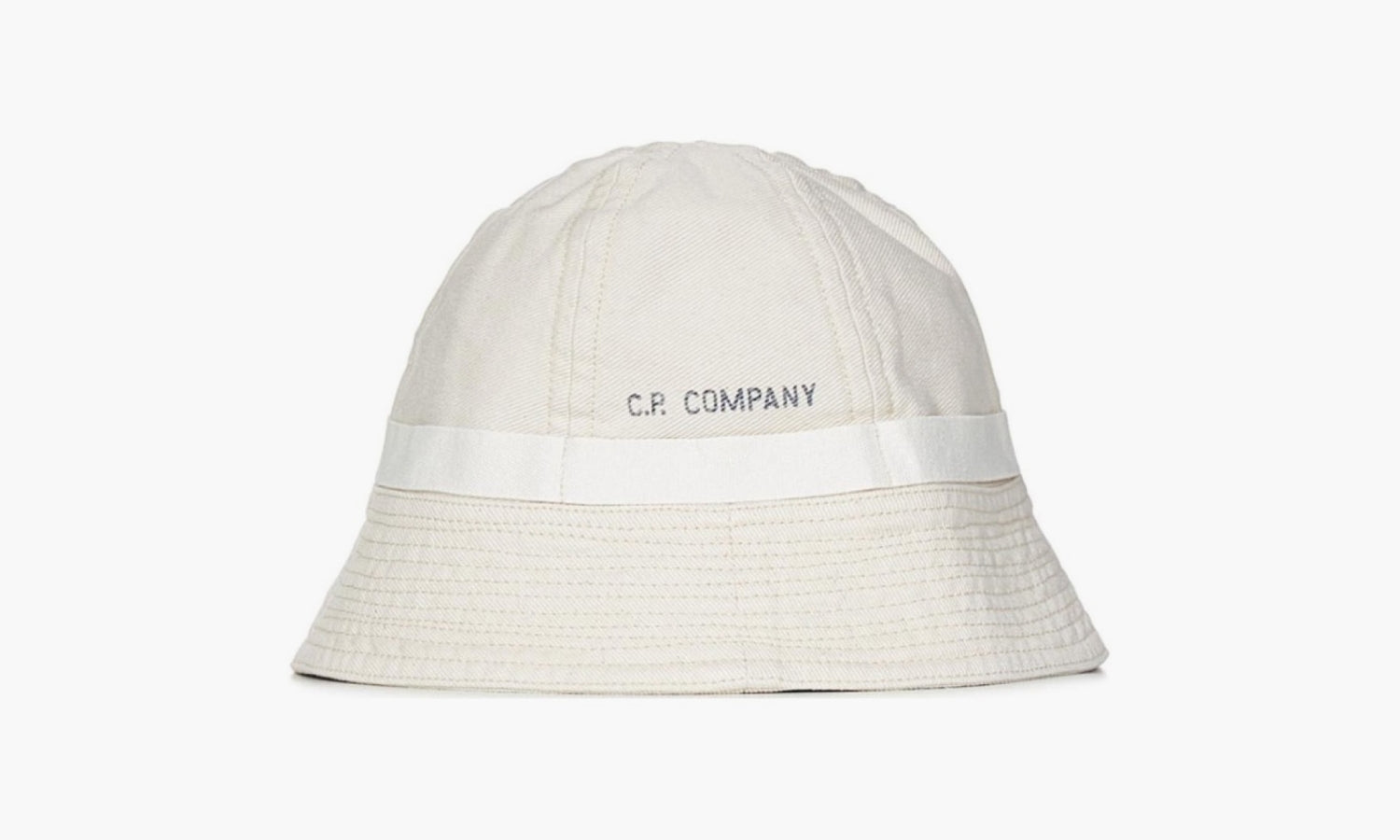 C.P. Company Logo Print Cotton Bucket Hat "White" - 16CMAC253A110100A003 | Grailshop