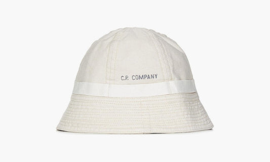 C.P. Company Logo Print Cotton Bucket Hat "White" - 16CMAC253A110100A003 | Grailshop