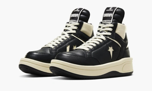 Rick Owens X Converse Turbowpn Mid "Black Cloud Cream" - A03945C | Grailshop