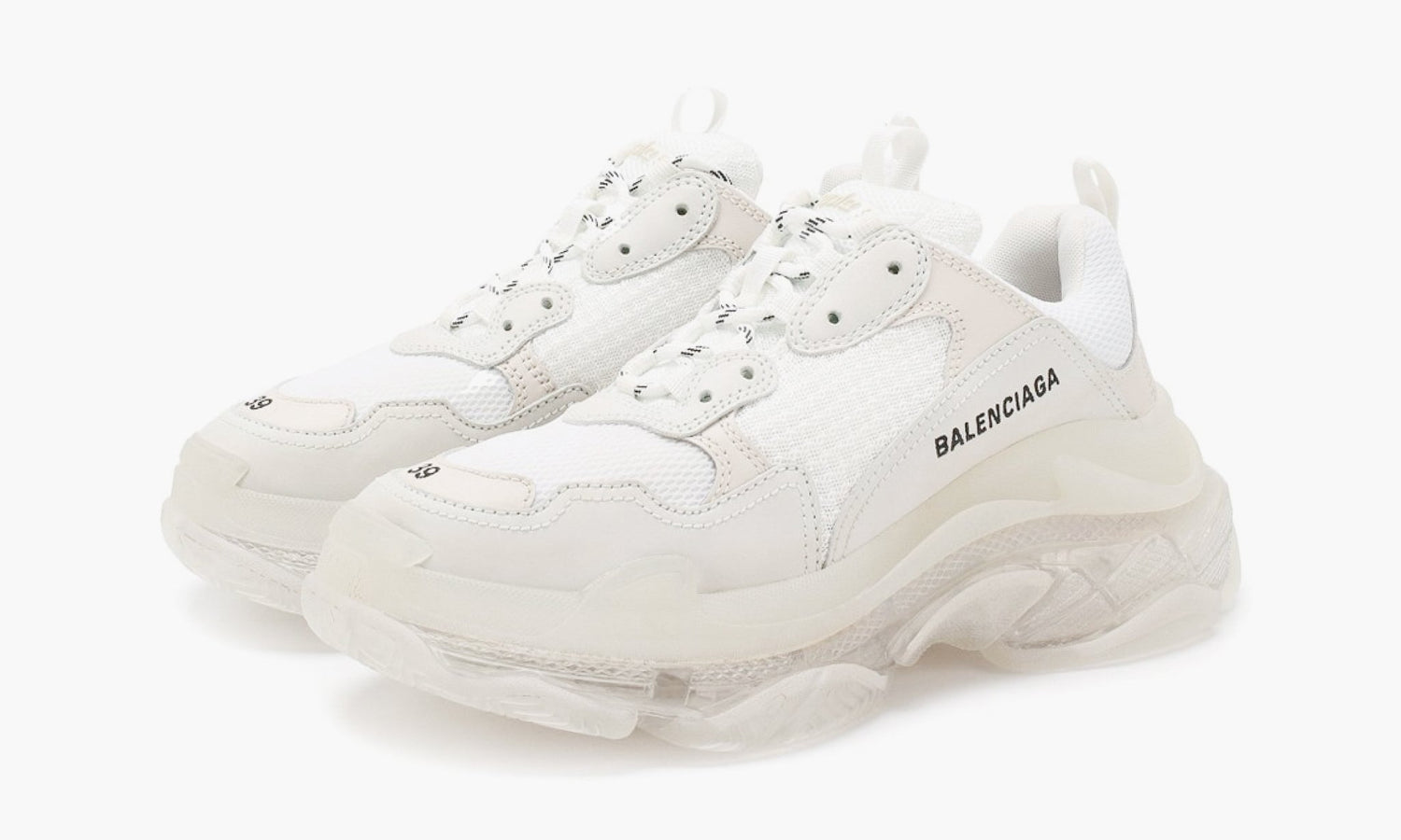 Balenciaga Triple S "Clear Sole White" - 541624W2FB19000 | Grailshop