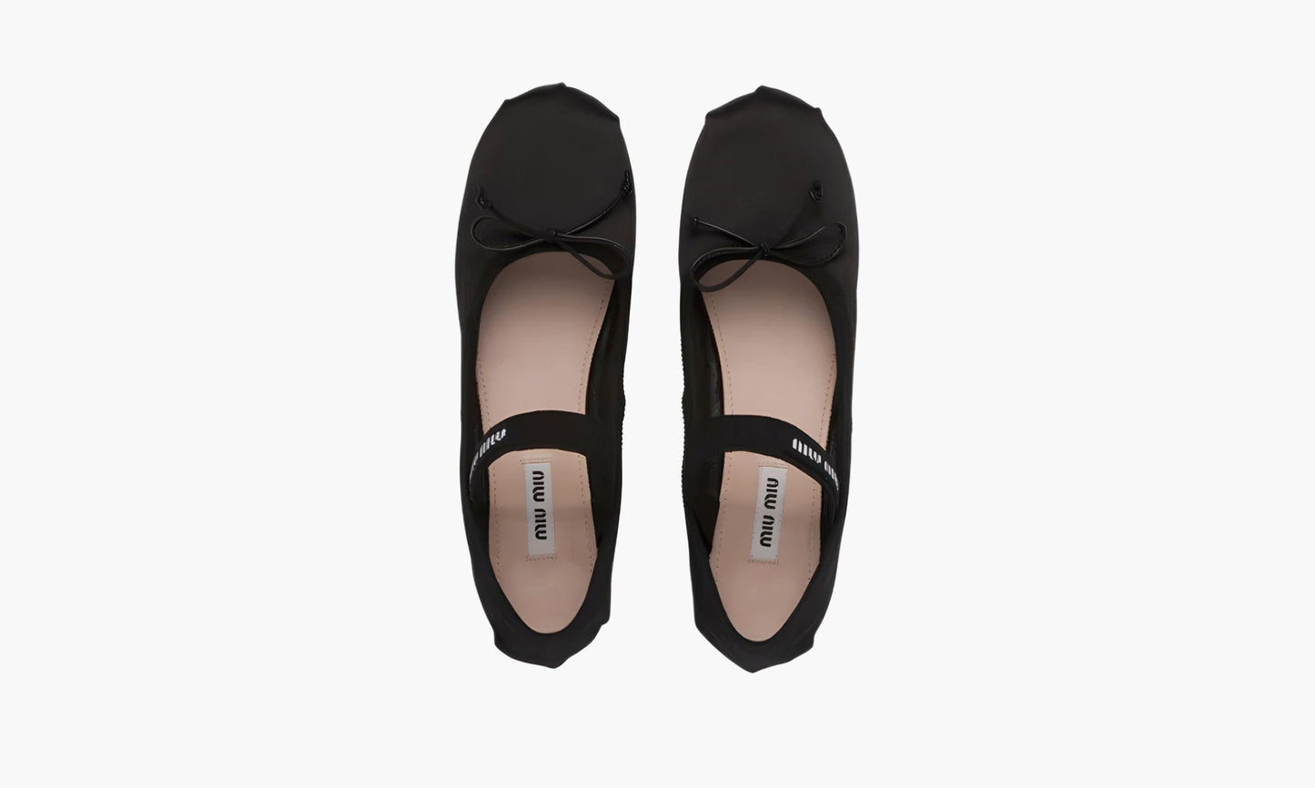 Miu Miu Satin Ballerinas "Black" - 5F794D_QU6_F0002_F_A005 | Grailshop