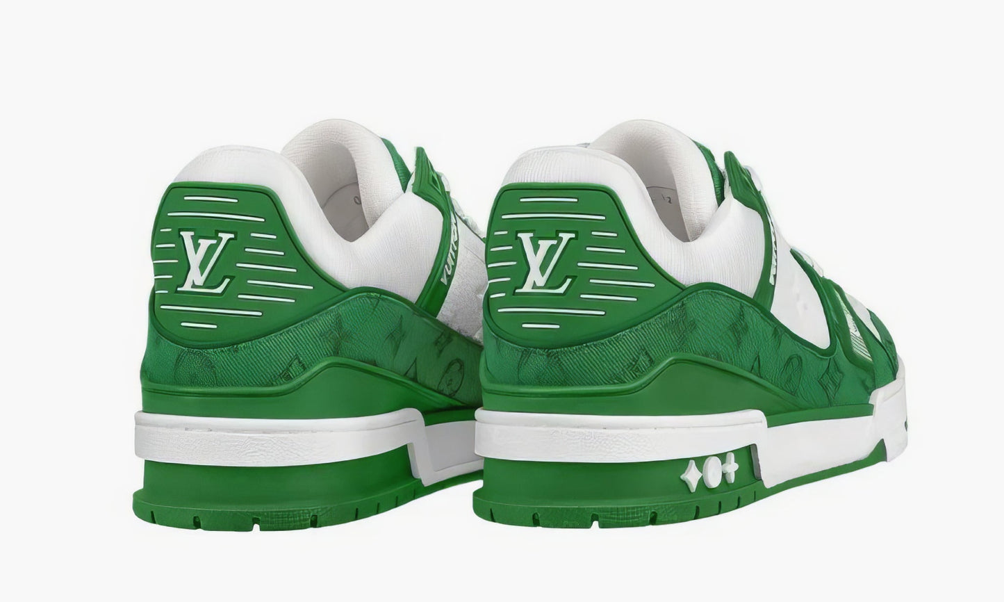 Louis Vuitton Trainer "Green Monogram Denim White" - 1A9JI1 | Grailshop