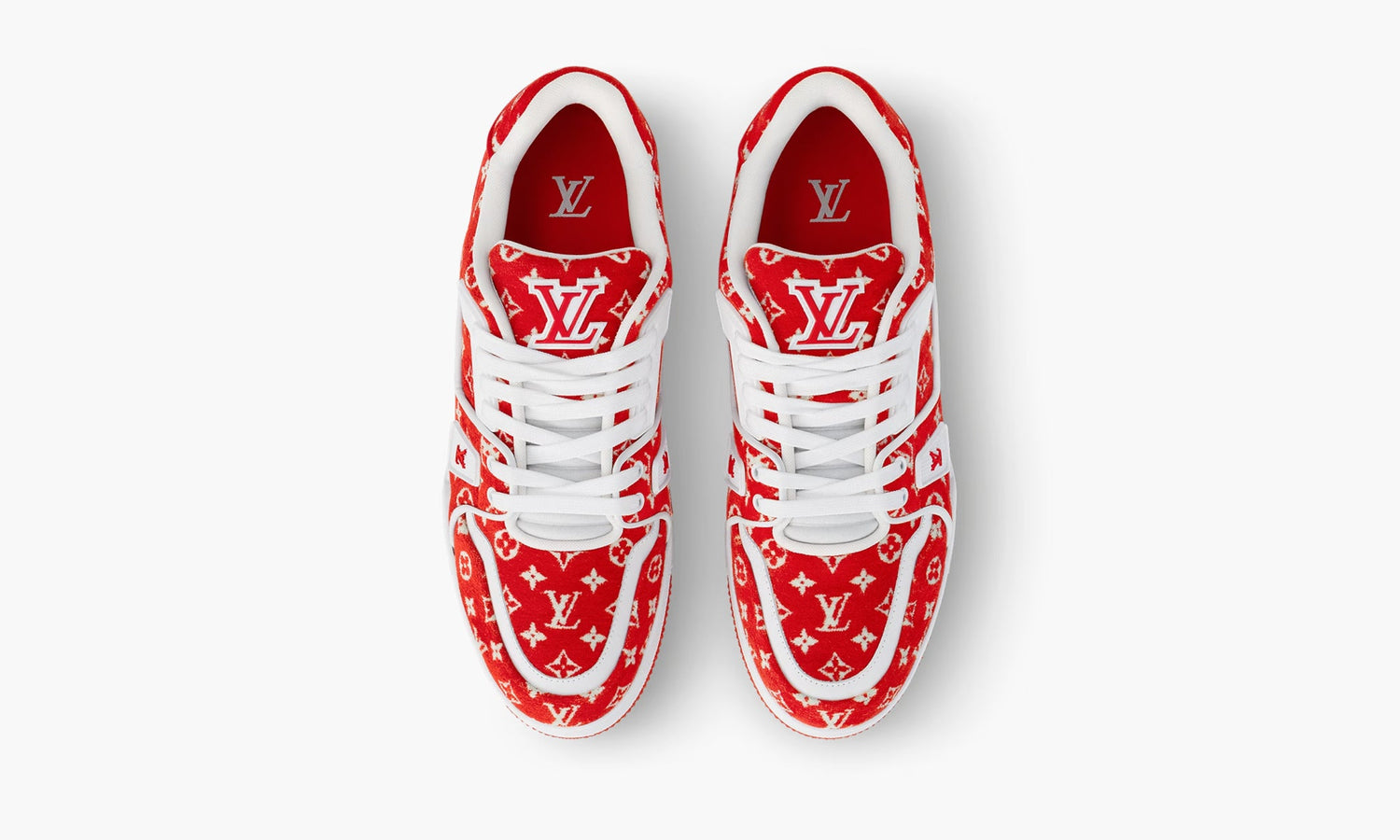 Louis Vuitton Trainer "Red Monogram Textile" - 1ABFSU | Grailshop