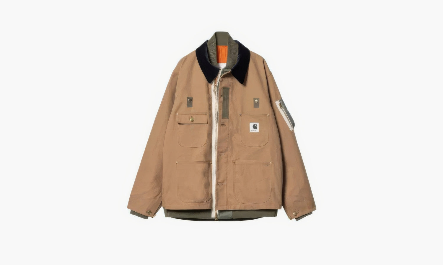 Sacai X Carhartt WIP FW23 Jacket "Brown" - 23-03110M-651 | Grailshop