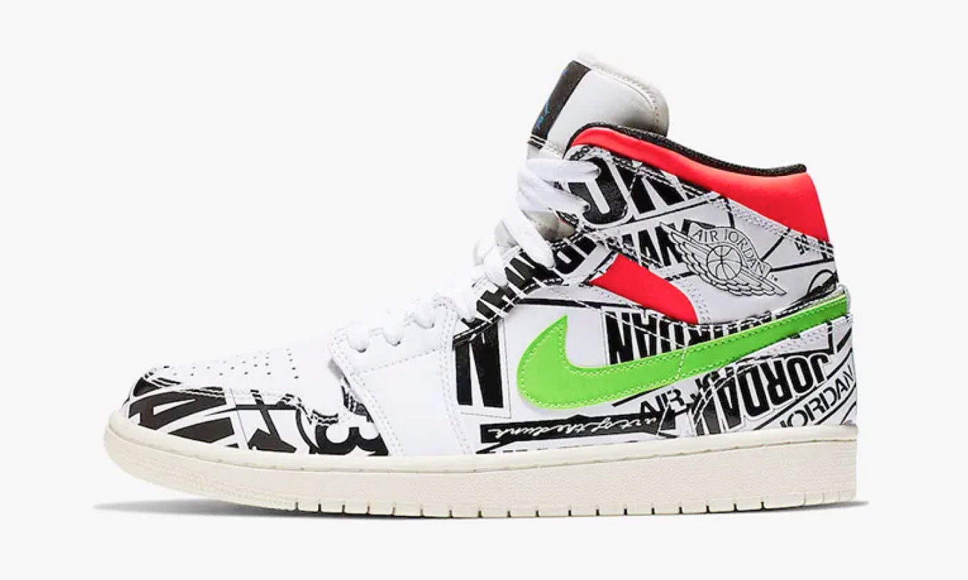 Air Jordan 1 Mid "All Over Logos" - 554724 119 | Grailshop