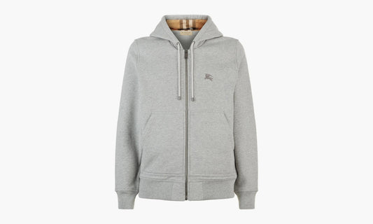 Burberry Clarendon Check Embroidery Logo Zip Hoodie «Grey» - 40155601 | Grailshop