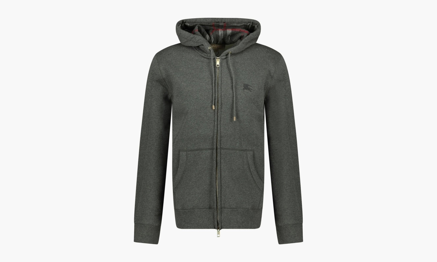 Burberry Clarendon Check Hood Zip Up Hoodie «Grey» - 40155591 | Grailshop