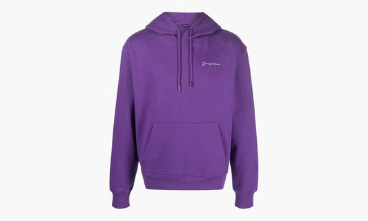 Jacquemus Le Sweatshirt Brode Embroidered Logo Hoodie «Purple» - 22H226JS3102120680 | Grailshop