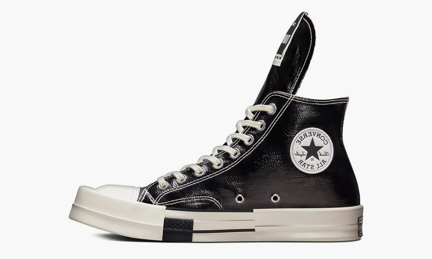 Rick Owens x Converse DRKSHDW TURBODRK Chuck Taylor All-Star 70 Hi Black “Lacquered Denim” - A01291C | Grailshop