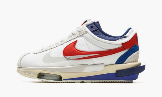 Nike Zoom Cortez SP "Sacai White University Red Blue" - DQ0581 100 | Grailshop