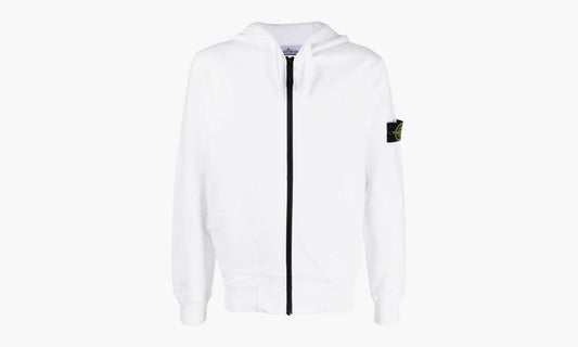 Stone Island Brushed Cotton Full Zip Hoodie «White» - 771564220-V0001 | Grailshop