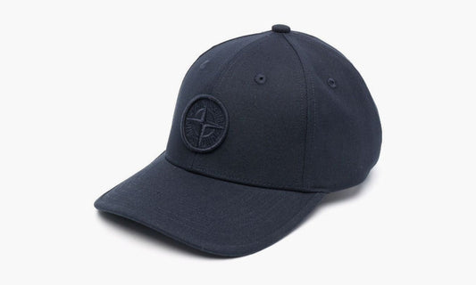Stone Island Junior Logo Patch Canvas Baseball Cap “Navy” - 101691265A0020 | Grailshop